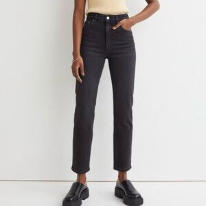 H&M Vintage Slim High Waist Ankle Length Charcoal Wash Jeans Size 2